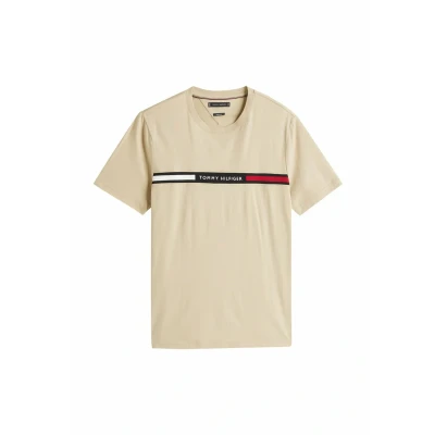 Afbeelding van Tommy Hilfiger Chest Insert TEE Tshirt print, Heren, Maat: XS, Sandalwood