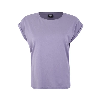 Afbeelding van Urban Classics Extended Shoulder Tshirt basic, Dames, Maat: Large, Dustypurple
