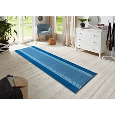 Afbeelding van Loper Heritage 80x400cm Blauw Vintage Vloerkleed 123vloerkleed.nl is de online webshop voor vloerkleden en woonaccessoires.