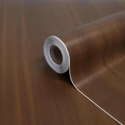 Afbeelding van DIMEX Zelfklevende houtfolie, notenhout, plakfolie, meubelfolie, decoratiefolie, deurfolie, keukenfolie, kastfolie, tafelfolie, rolbreedte folie 90 x 100 cm
