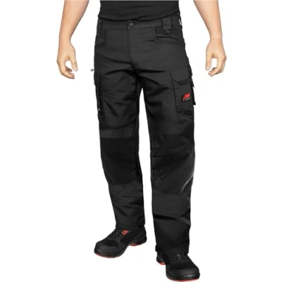 Afbeelding van ACE Constructor Lange Werkbroek voor heren met elastische tailleband, cargo en kniezakken Zwart 48