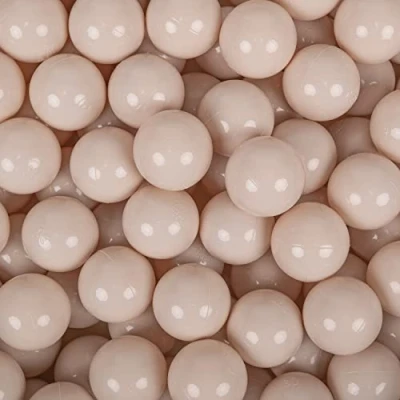 Afbeelding van KiddyMoon Plastic Ballen Voor Kinderen Ø 7 Cm Kleurig Gecertificerd Gemakt In EU, Pastel Beige,50