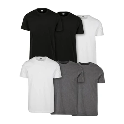 Afbeelding van Urban Classics Basic 6 Pack Heren T shirt 3XL Multicolours