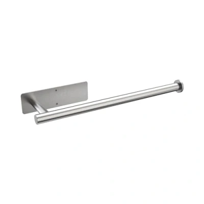 Afbeelding van Ibergrif M34055A keukenrolhouder met lijm, keukenrolhouder, zonder boren, roestvrij staal, geborsteld