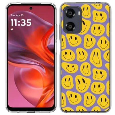 Afbeelding van Cazy Hoesje geschikt voor Motorola Moto G05 Siliconen Smileys