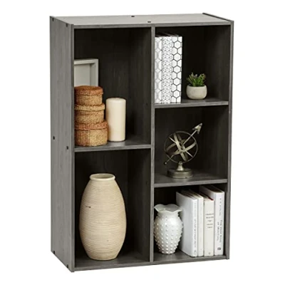 Afbeelding van Iris Ohyama, Houten plank / kubuskast boekenkast kast open kast, Modulair, Design, kantoor, woonkamer, slaapkamer Basic Storage Shelf CX 23C Grijs Eiken