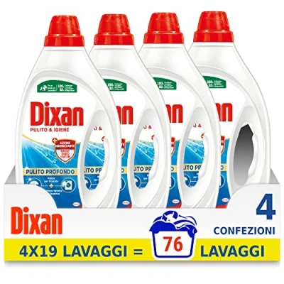 Afbeelding van Dixan Hygiëne vloeibaar wasmiddel voor wasmachine, 19 x 4 wasbeurten