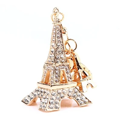 Afbeelding van 3D Kristallen Eiffeltoren Schattige Sleutelhanger, Strass Sleutelhanger Handtas Tas Hanger