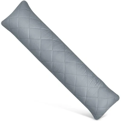 Afbeelding van Utopia Bedding Zijkussen, Lichaamskussen voor Borstvoeding en Zwangerschap, Zachte Polyestervezel (1, Grijs, 40x145 cm)