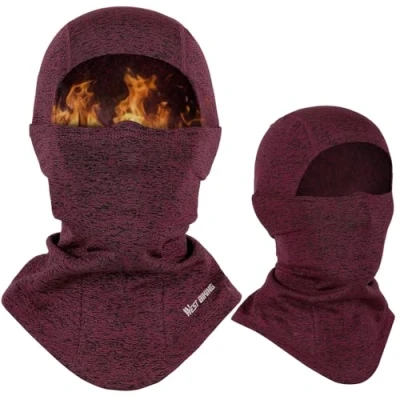 Afbeelding van ICOCOPRO Bivakmuts, winddicht skimasker voor heren en dames, thermo fleece, balaclava, motormasker, winter, gezichtsmasker skiën, fietsen, motorrijden, hardlopen, 1 verpakking