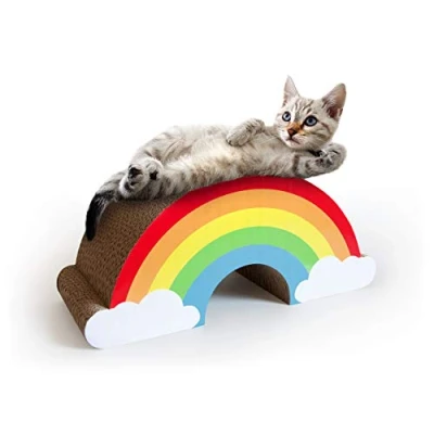 Afbeelding van Suck UK Cat Scratch Rainbow Interactief kattenspeelgoed Alternatief voor krabpalen katten Krasspeelgoed binnenkatten en kittens Nieuwigheid kattengeschenken
