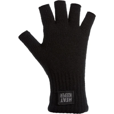 Afbeelding van Heatkeeper men vingerloze handschoen 000140321002 Zwart, Thermo Zwart