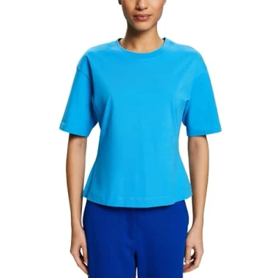 Afbeelding van Esprit MIT Rundhalsausschnitt Tshirt basic, Dames, Maat: XS, Blue