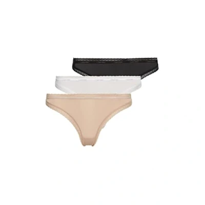 Afbeelding van Calvin Klein 3 pack strings voor dames, Wit (wit/wit/wit), S