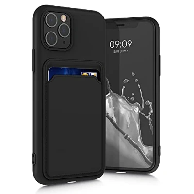 Afbeelding van kwmobile telefoonhoesje compatibel met Apple iPhone 11 Pro hoesje Case pasjeshouder Smartphone cover in zwart