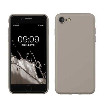 Afbeelding van kwmobile telefoonhoesje compatibel met Apple iPhone SE (2022) / (2020) 8 7 hoesje Zachte case voor smartphone Back cover in taupe