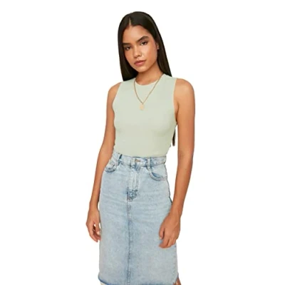 Afbeelding van Trendyol Ecru Gebreide Blouse Met Ronde Hals Twoss21Bz0098