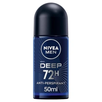 Afbeelding van NIVEA Men Deep Roll on deodorant voor heren, 6 x 50 ml, met antibacteriële formule actieve kool, ademend, 48 uur intensieve frisheid
