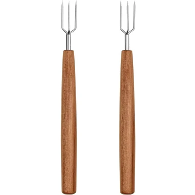 Afbeelding van Triangle Pruimenhouten Aardappelvork Set 2 Stuks Duitse Kwaliteit