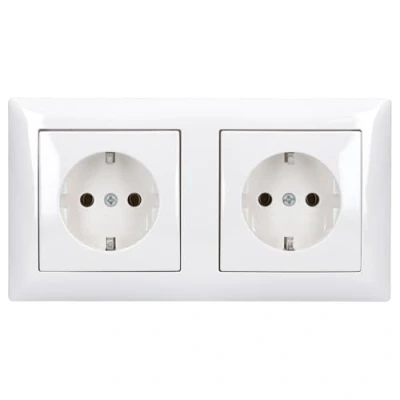 Afbeelding van Busch Jaeger Stopcontactset: 2x 20 EUC 914 stopcontact + 1722 2 voudig frame, alpinewit Balance SI