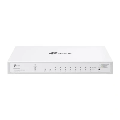 Afbeelding van TP Link Festa FS310GP 10 poorts Gigabit Switch, 8x 802.3af/at PoE+ poorten, 2x SFP sleuven, 61W totaal PoE budget, tot 30 W vermogen per poort, gratis cloudbeheer