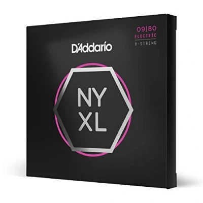 Afbeelding van D&#039;Addario NYXL 09 80 Carbon Steel Alloy 8 string Elektrische gitaarsnaren