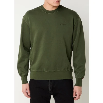 Afbeelding van Levi&#039;s heren Authentic sweater met logoborduring in de kleur Legergroen, maat: XS