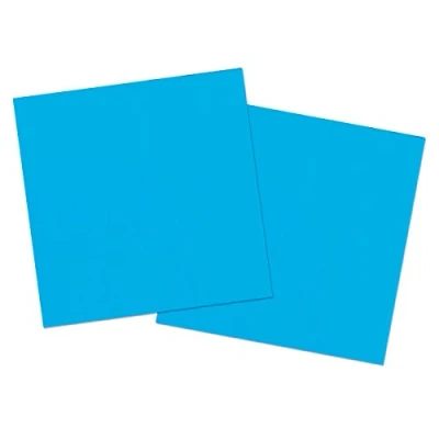 Afbeelding van 20x stuks servetten van papier blauw 33 x cm Feestservetten
