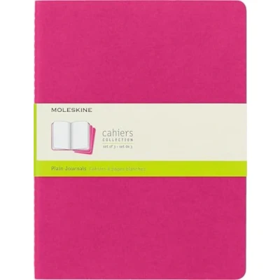 Afbeelding van Moleskine Cahier Journals Extra Large Blanco Roze set van 3