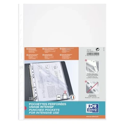 Afbeelding van Elba 100210425 Pack van 50 A4 polypropyleen geperforeerde zakken 11 gaten