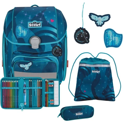 Afbeelding van Scout Schooltas LED Genius Set 4 delig Heaven Donkerblauw