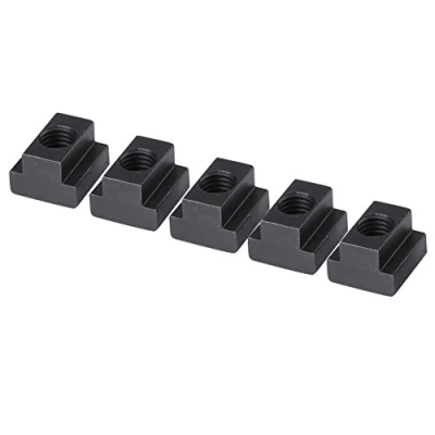 Afbeelding van T Slot Noten 5 stks/Set M12 Threads Zwart Oxide Finish passen in Slots Machine Tool Tables Houtbewerking