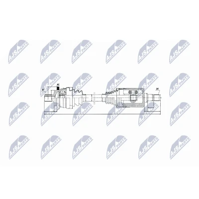 Afbeelding van NTY NPW ME 027 Aandrijfas Vooras rechts 519mm