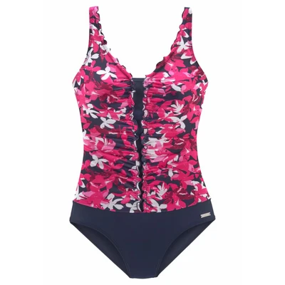 Afbeelding van Lascana Badpak, Dames, Maat: 40xD, Beere/bedruckt