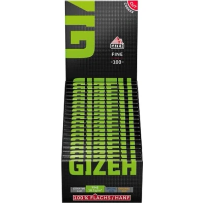 Afbeelding van Gizeh 411110035 Black Fine Magneet kort papier, 20 x 100 vellen, vlashennep