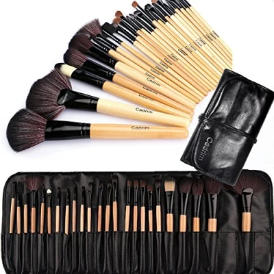 Afbeelding van Cadrim 24 delige set make upkwasten, cosmeticakwasten, oogschaduwkwast, rougepenseel, met tas