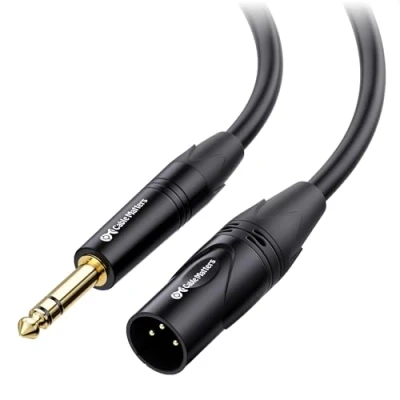 Afbeelding van Cable Matters 6,35 mm (1/4 inch) TRS naar XLR kabel 1,8 m mannelijk (XLR kabel, 1/4 kabel)