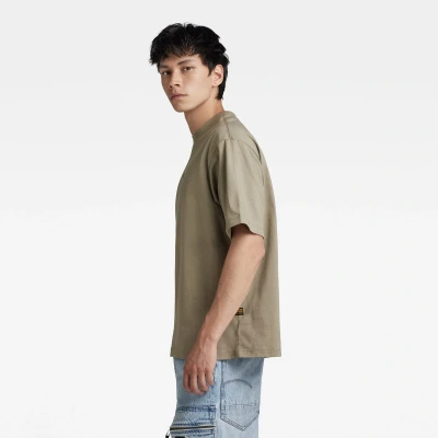 Afbeelding van G Star Overdyed Center Chest BOXY R T Tshirt basic, Heren, Maat: Medium, Shamrock