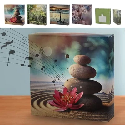 Afbeelding van Soundbox set van 4 bewegingssensoren, 12 x 3,5 cm, karton, kunststof, meditatiegeluid, golvend geluid, meeuwenzang (1 soundbox)