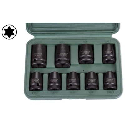 Afbeelding van TORX slagmoerdoppenset HANS 1/2 9 stuks T10 T24