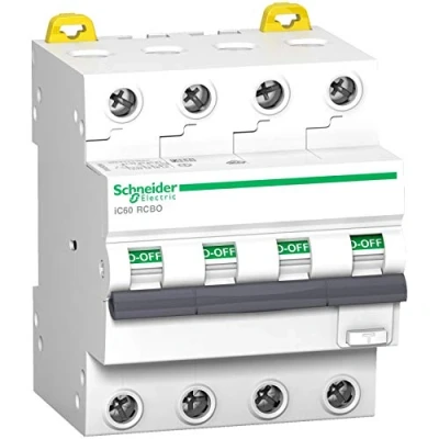 Afbeelding van Schneider electric acti 9 aardlekautomaat ic60 vigi 4p 20a 300ma c 6ka a9d52420