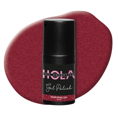 Afbeelding van Gelpolish #049 Glitzy Lips 10ml rood Gelnagellak Hola