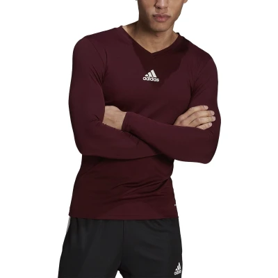 Afbeelding van adidas Performance TEAM BASE Longsleeve, Heren, Maat: Large, Maroon