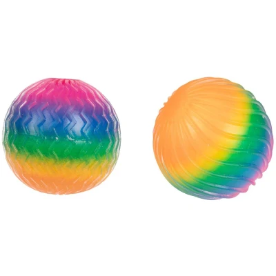 Afbeelding van Toi Toys Fun textuurknijpbal regenboog ribbels foam, 7cm