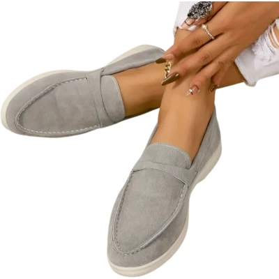 Afbeelding van Nivard Loafers Dames Met Hak Damesschoenen Instappers Grijs Maat 40