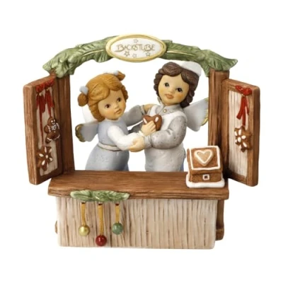 Afbeelding van Goebel Engelfiguur plezier in de bakkerij kerstbakkerij Nina &amp; Marco
