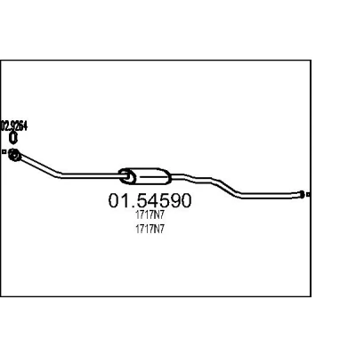 Afbeelding van MTS 01.54590 Middendemper 2150mm