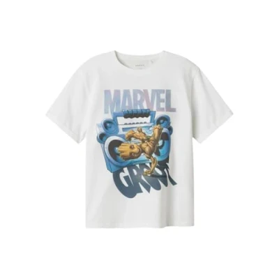 Afbeelding van Name it Nkmmacro Tshirt print voor kinderen, Maat: 134/140, Bright white