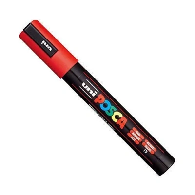 Afbeelding van Posca PC 5M marker van Uni Ball, verkrijgbaar in 35 kleuren, rood