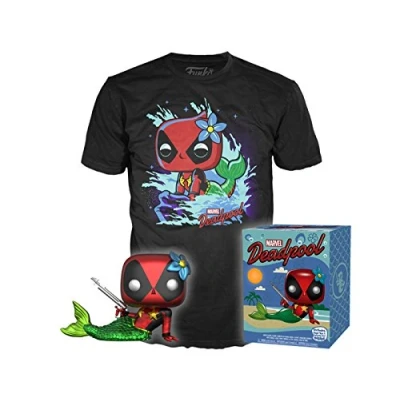 Afbeelding van Pop! Marvel Deadpool: Set Figure and Tee Deadpool Mermaid Exclusive Maat L FUNKO